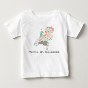 Ländliche Provinz Karte Geometric Patchwork Style Baby T-shirt