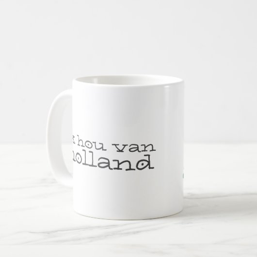 Ländliche Provinz Karte Geometric Patchwork Style Kaffeetasse (Vorderseite Links)