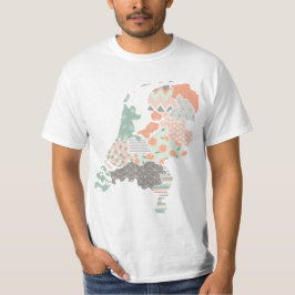 Ländliche Provinz Karte Geometric Patchwork Style T-Shirt