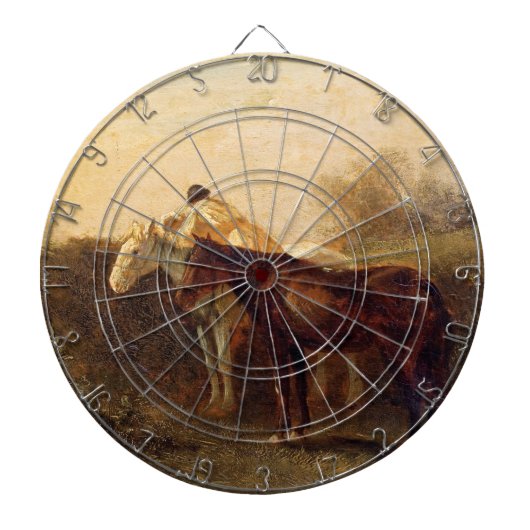 Ländliche Rendezvous (Romantischer Kuss auf dem Pf Dartscheibe (vorne)