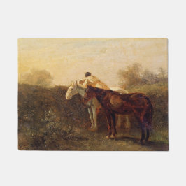 Ländliche Rendezvous (Romantischer Kuss auf dem Pf Fußmatte