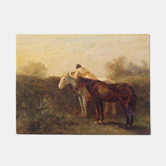 Ländliche Rendezvous (Romantischer Kuss auf dem Pf Fußmatte (Vorderseite)