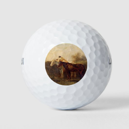 Ländliche Rendezvous (Romantischer Kuss auf dem Pf Golfball (Vorderseite)