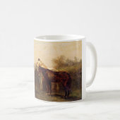 Ländliche Rendezvous (Romantischer Kuss auf dem Pf Kaffeetasse (VorderseiteRechts)