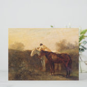 Ländliche Rendezvous (Romantischer Kuss auf dem Pf Karte (Stehend Vorderseite)