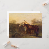 Ländliche Rendezvous (Romantischer Kuss auf dem Pf Karte (Vorderseite/Rückseite Beispiel)