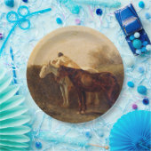 Ländliche Rendezvous (Romantischer Kuss auf dem Pf Pappteller (Party)