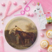 Ländliche Rendezvous (Romantischer Kuss auf dem Pf Pappteller (Party)