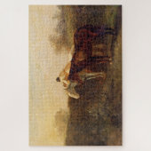 Ländliche Rendezvous (Romantischer Kuss auf dem Pf Puzzle (Vertikal)