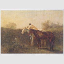 Ländliche Rendezvous (Romantischer Kuss auf dem Pf Seidenpapier