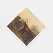 Ländliche Rendezvous (Romantischer Kuss auf dem Pf Serviette (Ecke)