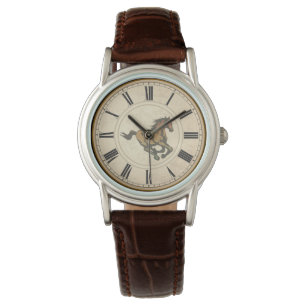 LÄNDLICHE RÖMISCHE ZAHLEN VINTAGE PFERD ARMBANDUHR