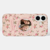 Ländliche rosa Rose Custom iPhone 16 Hülle (Rückseite (Horizontal))