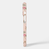 Ländliche rosa Rose Custom iPhone 16 Hülle (Rückseite / Links)