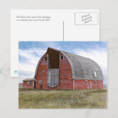 Ländliche rote Scheune Postkarte (Vorne/Hinten)