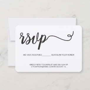 Ländliche RSVP ohne postalische Reservierung eines Karte