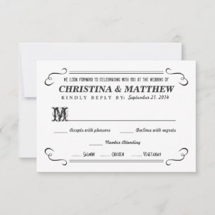 Ländliche RSVP-Schiefertafel-Antwortkarten RSVP Karte