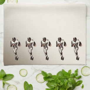 Ländliche Running Back Footballspieler Geschirrtuch