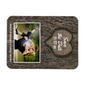 Ländliche Rustikale Geschnitzte Eiche Baum Save Th Magnet (Horizontal)