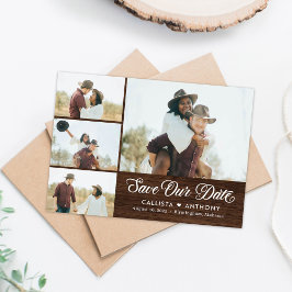 Ländliche rustikale Hochzeit Save The Date Karte