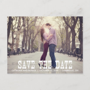 Ländliche Save-the-Date-Ankündigungspostkarte im L Ankündigungspostkarte