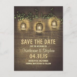 Ländliche Save-the-Date-Postkarten Ankündigungspostkarte
