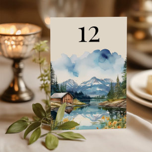 Ländliche Scheunen-Hochzeit im Wasserfarben-Stil a Tischnummer