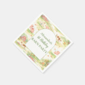 Ländliche Scheunenhof-Tiere 1. Geburtstag Serviette (Ecke)