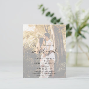 Ländliche Schrift Foto Moderne Hochzeitseinladung