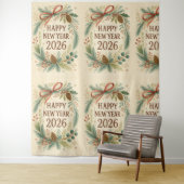 ländliche Silvesterparty 2026 Kulisse Wandteppich (Beispiel)