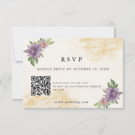 Ländliche Sommerästhetik Wildblumenhochzeit RSVP Karte