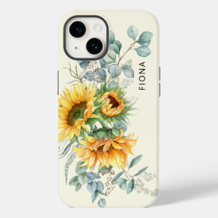 Ländliche Sonnenblume Eukalyptus Grünpersonalisati Case-Mate iPhone 14 Hülle