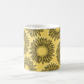 Ländliche Sonnenblume Handgezeichnet Blumen Kaffeetasse (Mittel)