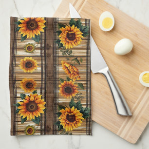 Ländliche Sonnenblumen Geschirrtuch