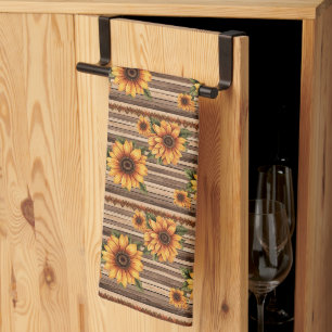Ländliche Sonnenblumen Geschirrtuch