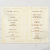 Ländliche Sonnenblumen Hochzeitstag Bi Fold Progra (Rückseite)