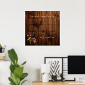 Ländliche Spiralbäume Hochzeit Poster (Heimbüro)