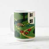 Ländliche Stadt Kaffeetasse (Vorderseite Links)