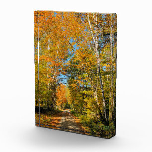 Ländliche Straße Herbstfarben New Hampshire Fotoblock