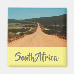 Ländliche Straße Südafrika Landschaft Ansicht Magn Magnet