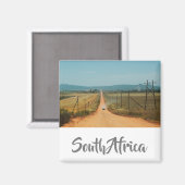 Ländliche Straße Südafrika Landschaftsbild Magnet (Vorderseite/Rückseite)