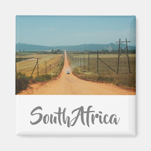 Ländliche Straße Südafrika Landschaftsbild Magnet (Vorne)