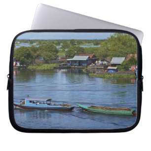 Ländliche Szene, Tonle Sap See, Siem Reap, Angkor, Laptopschutzhülle