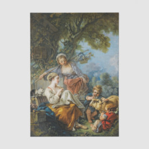 Ländliche Szene von Francis Boucher Seidenpapier