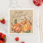 Ländliche Thanksgiving-Kürbisse Serviette (Beispiel)