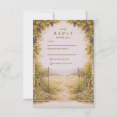 Ländliche Traubengarten-Hochzeit auf dem Land RSVP Karte (Vorderseite)
