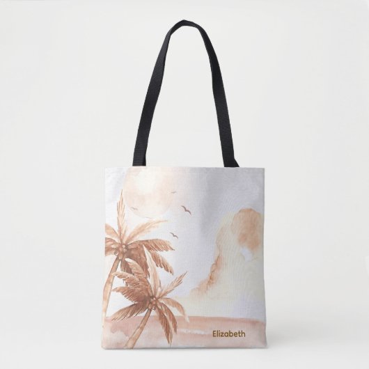 Ländliche Tropenpalmen Tasche (Vorderseite)
