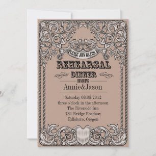 ländliche Typografie Western-Country-Hochzeit Einladung