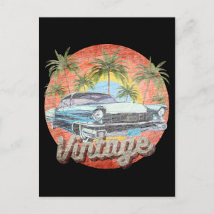 Ländliche Vintage-Autosommerferien Postkarte