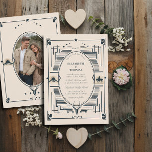 Ländliche Vintage-Cowboy-Country-Hochzeitsfotograf Einladung